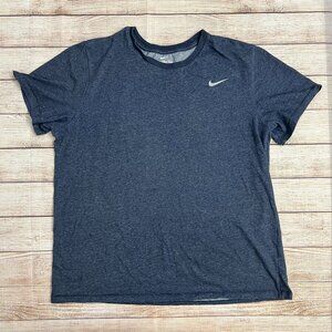 Nike Dri-FIT Men's Short Sleeve Athletic T-Shirt XL Navy Blue Heather Workout